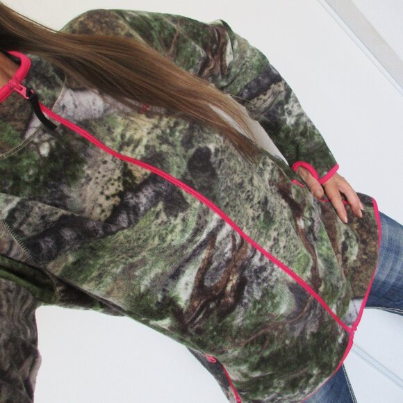 🌸SOLD🌸 MOSSY OAK Jacket Size XL Full Zip Fleece - Picture 2 of 13